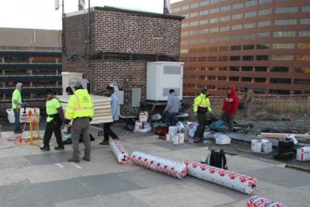 Tear-off. Install 3.5 inch foam; ISO Insulated, Office Building, Philadelphia, PA